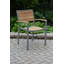 SoHo Teak Aluminum Outdoor Stacking Armchair-2048835169