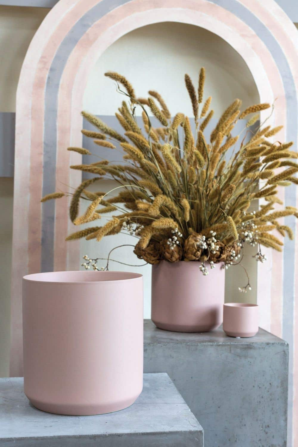 Parsons Ceramic Pot Planter, Pink, 2.75" H x 3.25" W x 3.25" D