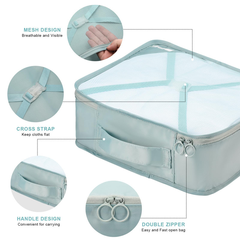 Rebrilliant Fabric Storage Bag, Blue/Grey