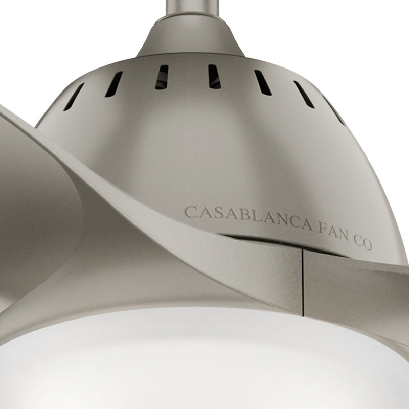 44" Wisp 3-Blade LED Standard Ceiling Fan with Remote Control and Light Kit Included, Pewter