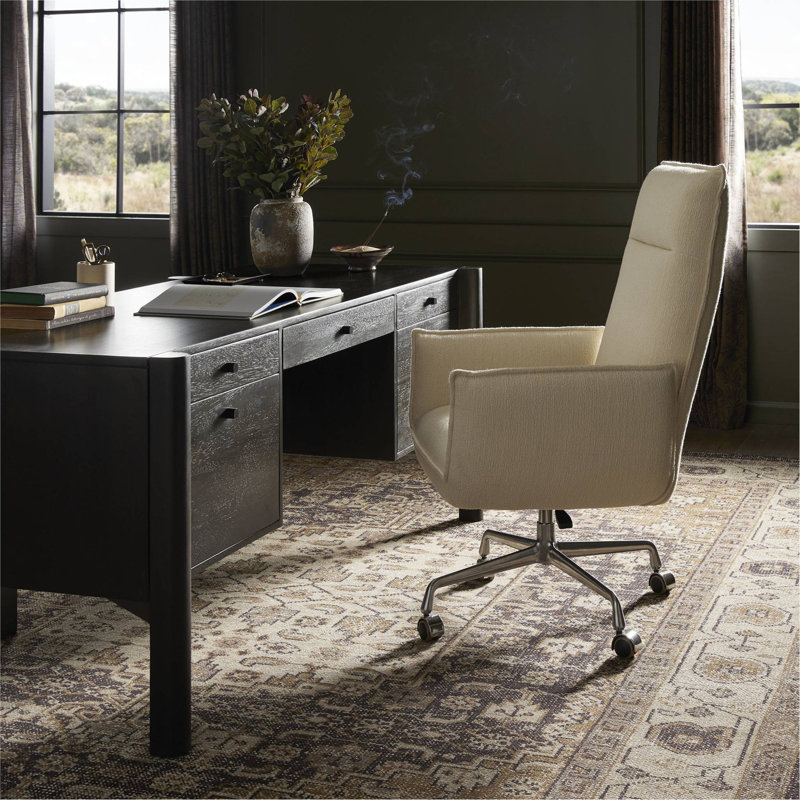 Lionel Swivel Office Chair, Kerbey Ivory