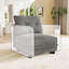 Chaise de rangement en velours côtelé gris