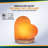 Himalayan Glow USB Salt Lamp, Multicolor Hand Carved Heart Shape Salt Lamp with Neem Wooden Base