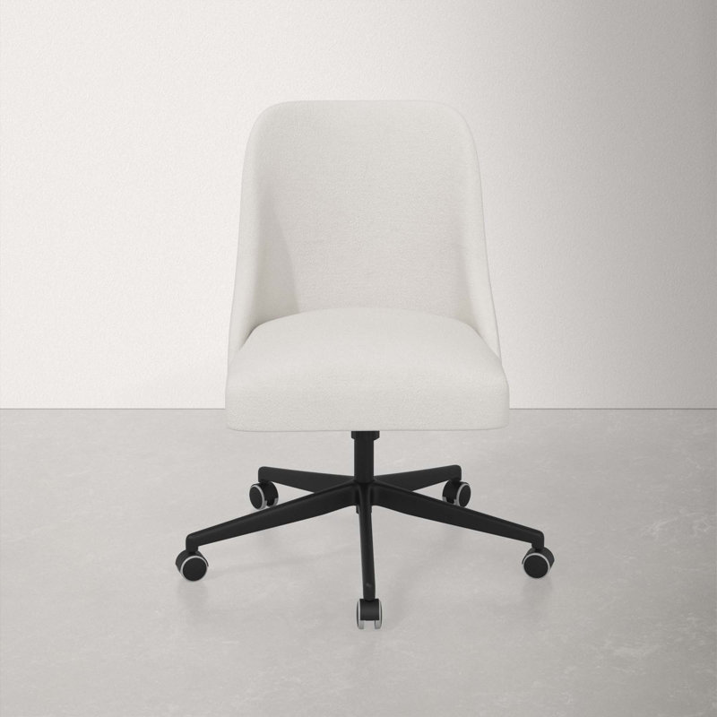 Chaise de bureau Acosta, Velours performance gris clair Bella