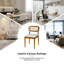 Chaise d'appoint rembourrée en lin avec dossier en rotin H 19,25 po Amadou-94190909