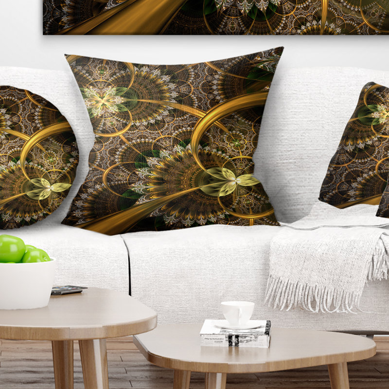 Coussin floral, 18 po x 18 po, Carré