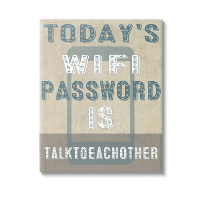 Funny Wi-Fi Password Canvas Wall Art Design By Graffitee Studios