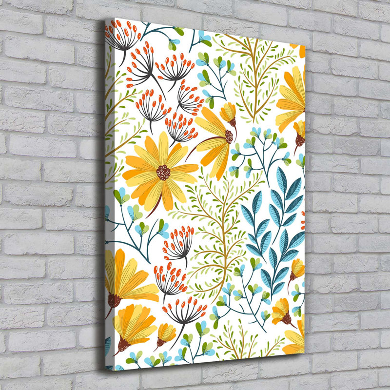 Field Flowers - Wrapped Canvas Print