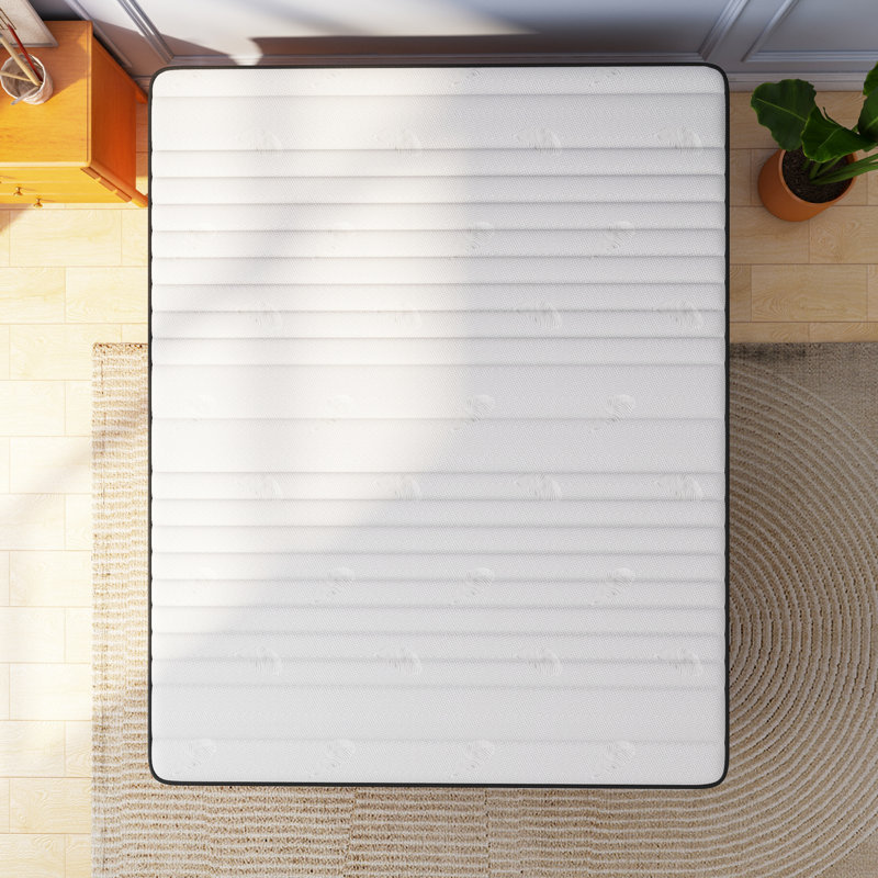 Alwyn Home Innerspring Mattress Medium Hybrid Mattress in a box With Certipur-US Certified Pocket Spring, Pressure Relief, and Motion Isolation