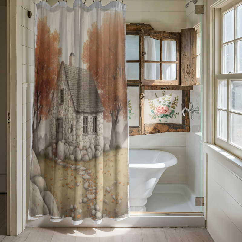 Hermidale Shower Curtain, 74"H x 71"W