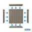 Boîte de rangement extérieure imperméable en résine 50 gallons toutes saisons-127346803