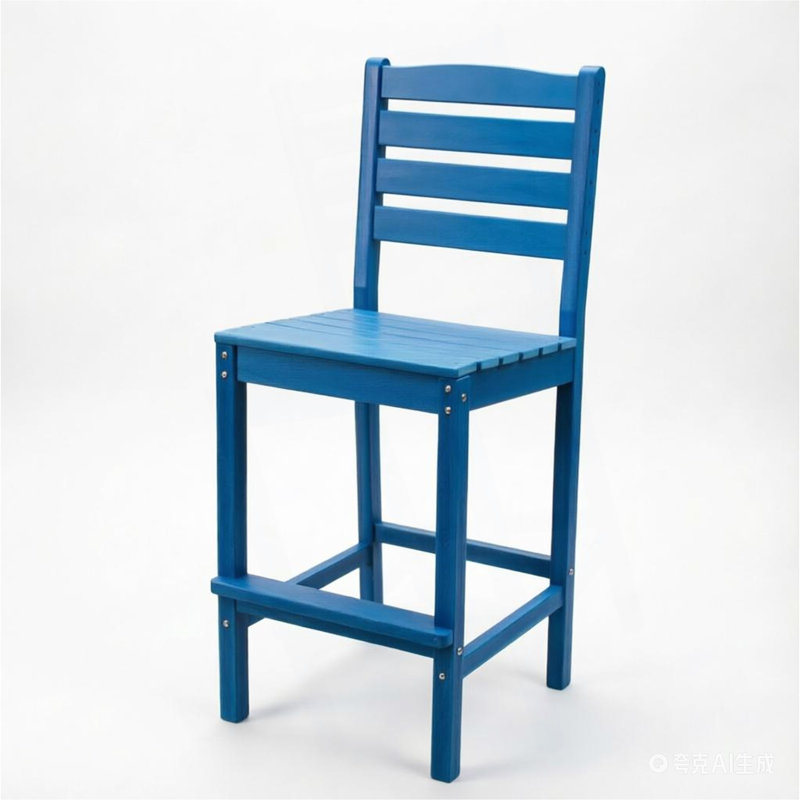 Outdoor Patio Bar Height Chair, All-Weather HDPE Tall Balcony Adirondack Stools for Bistro, Garden, Backyard, Deck
