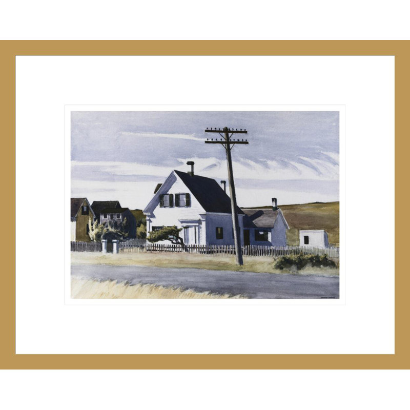 Maison lombaire par Edward Hopper, impression giclée encadrée, H 13,44 po x l 16,75 po