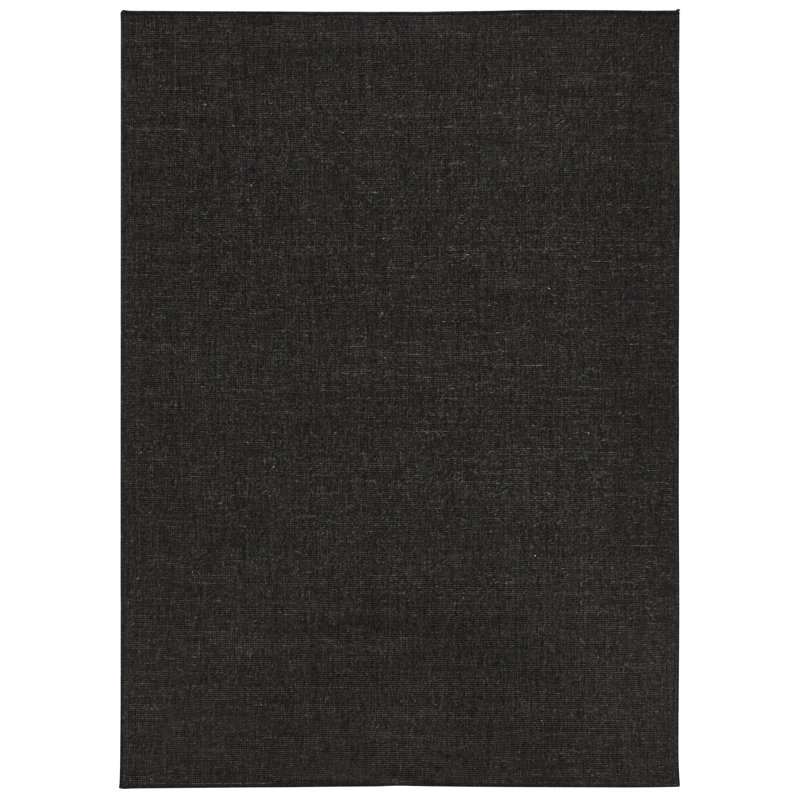 Uni Miami Flatweave Black Rug, Rectangular 120 x 170cm