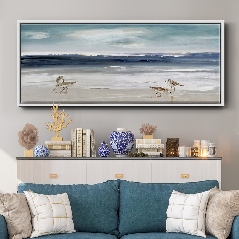 Sandpiper Bay- Framed Canvas, 24" H x 60" W