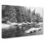 Winter Forest And Lake - Wrapped Canvas Print-61881104