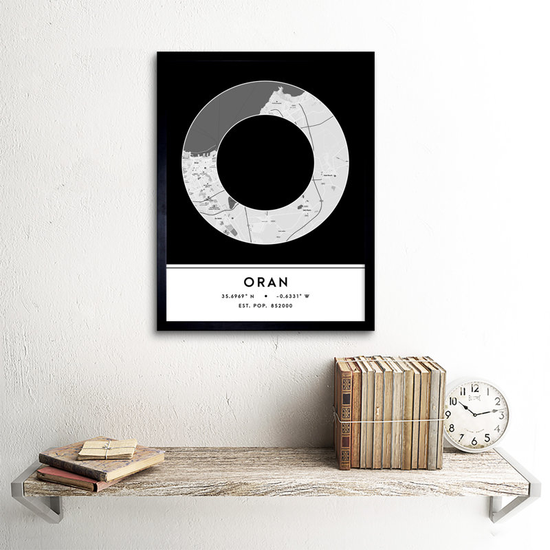 Oran Algeria City - Single Picture Frame Typography