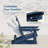 HDPE Glider Adirondack Chair 3-Position Adjustable, All-Weather Glider Rocking Outdoor Chair for Garden, Lawn & Porch-390487750