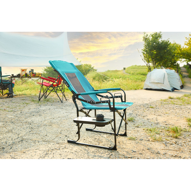 Chaise de réalisateur de camping, chaise pliante portative surdimensionnée robuste avec table d'appoint, pochette pour plage, voyage, pique-nique
