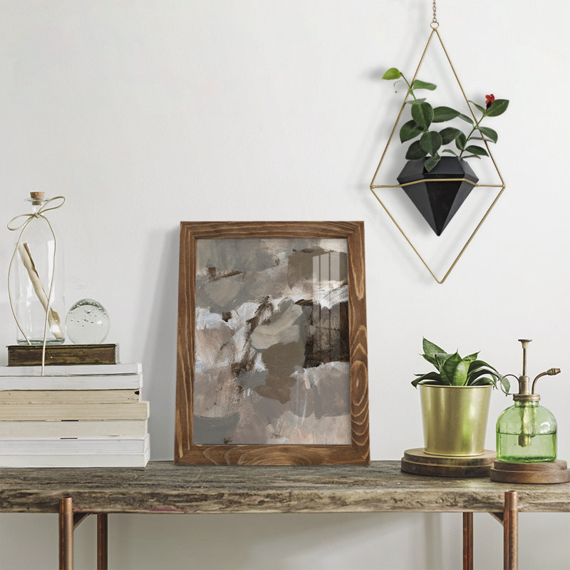 «Coffee II», reproduction d'art encadrée, H 11 po x l 9 po x P 1 po, Noyer