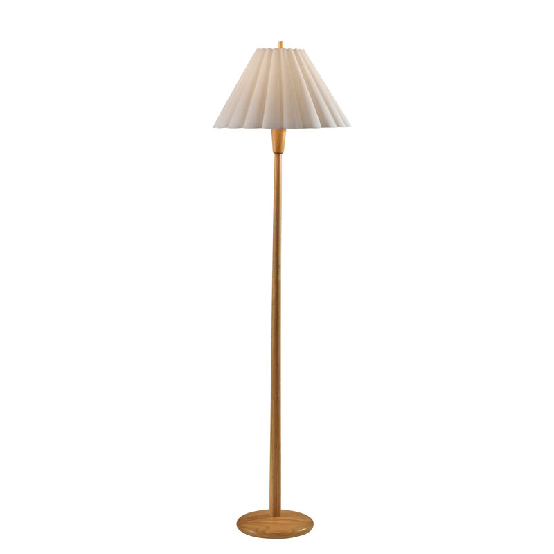 Scallop Floor Lamp, Bronze, White