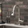 FlowCurve 8 in. Centerset 1-Handle Pull-Down Sprayer Kitchen Faucet with Deckplate in Brushed Nickel