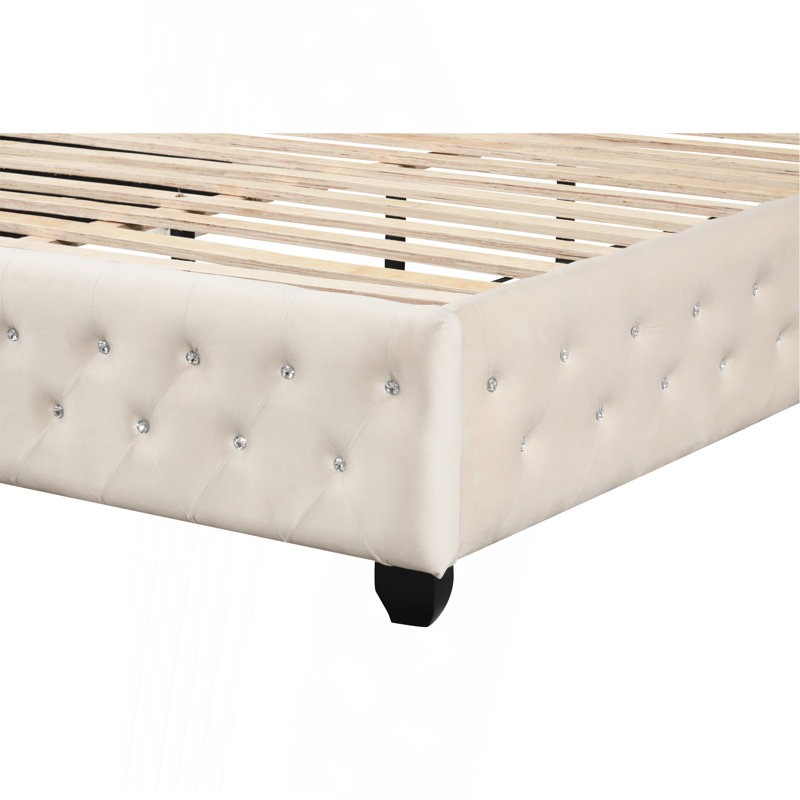  Ensemble de chambre à coucher 4 pièces en crème, Très grand lit