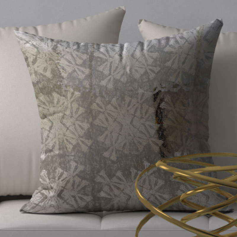 Abstract Reversible Throw Pillow, 18" x 18"