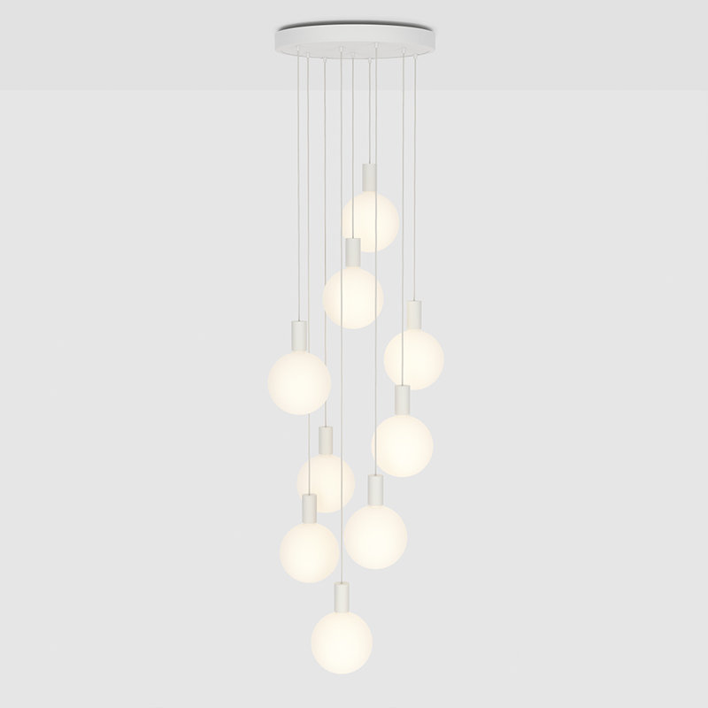 Alumina 9 - Light Chalk Cluster Pendant