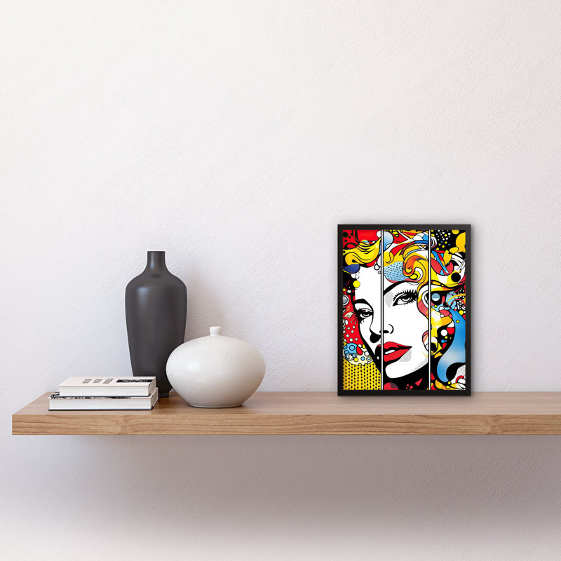 Adeebah Teen Girl Comic Book Style Vibrant Patterns Abstract Single Picture Frame Wall Art