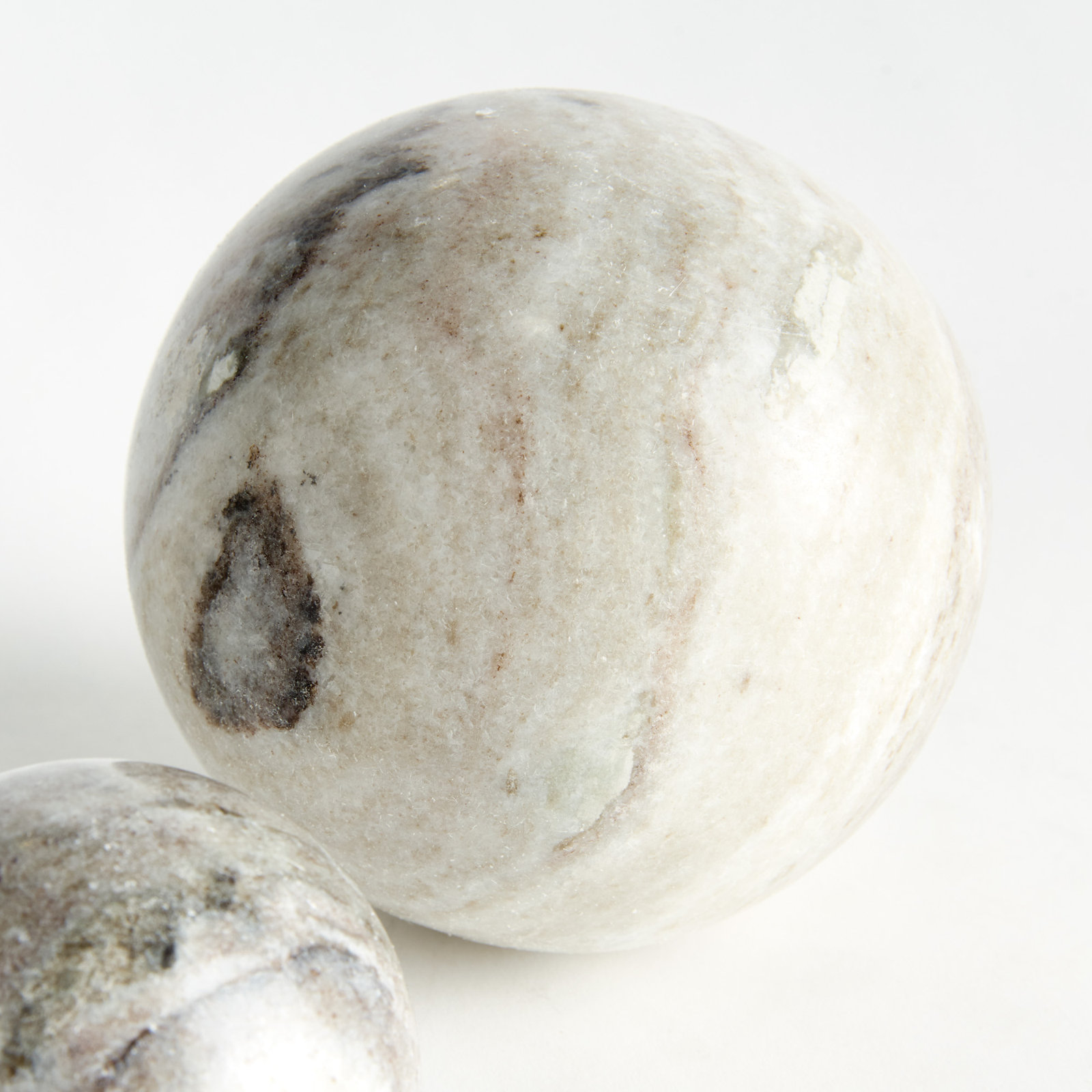 3-Piece Genuine Marble Orbs Vase Filler