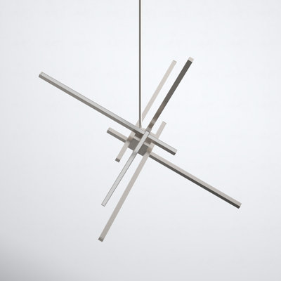 Rochelle 4 Light Metal Dimmable LED Sputnik Chandelier