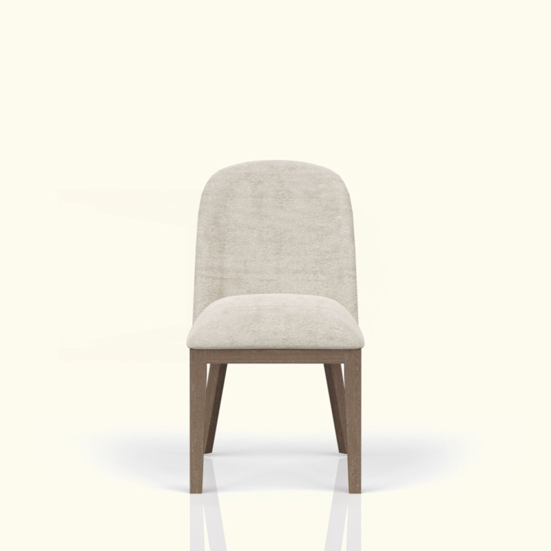 Ensemble de 2 chaises rembourrées cacao et ivoire