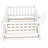 Gridded ground bed with fence and doors, Montessori ground bed, full-size children's Montessori bed, wooden children's Montessori bed, for girls, boys