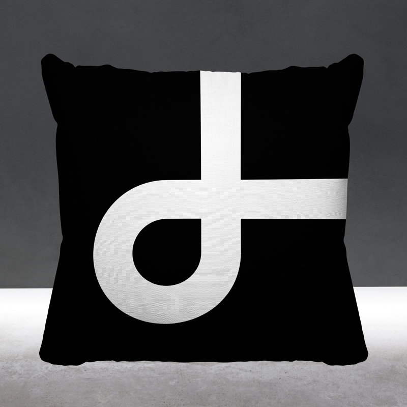 Coussin intérieur / extérieur Channing, L 15 po x H 15 po, Noir