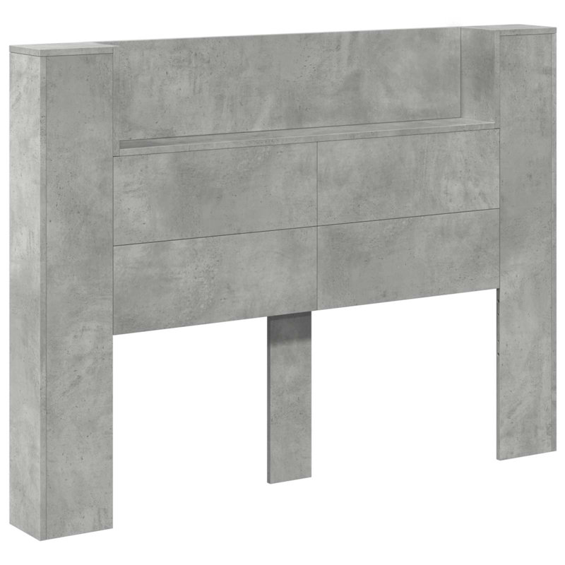 Headboard, European Double (140 x 200 cm), Concrete Grey