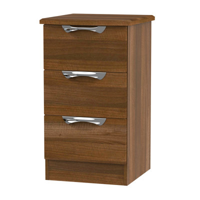Fully Assembled Ratley 3 Drawer Bedside Table