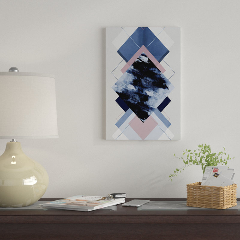 « geometric textures xi », impression sur toile, H 12 po x l 8 po x P 0,75 po, Toile tendue, Pas de tapis