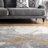 Ogrady Modern Abstract Power Loom Silver Rug-188069367
