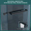 Porte de douche de 48 po, verre de 8 mm avec bordures lisses R10 et caractéristiques, cadre noir mat, coulissant réversible, joint étanche à l'eau, aucun outil spécialisé en verre stratifié gris coulissant, conception, hebdomadaire