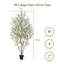 Grand faux olivier avec plusieurs tiges réalistes - Arbre artificiel méditerranéen réaliste pour le salon intérieur-1237552535