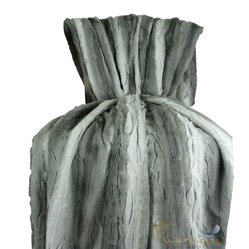 Jeté en fausse fourrure douce Thomas Collection®, L 60 po x l 36 po