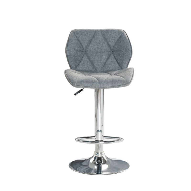 Swivel Upholstered Adjustable Height Counter Stool with Metal Frame
