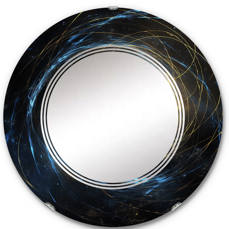 Grise - Modern Wall Mirror Round, 24 po x 24 po