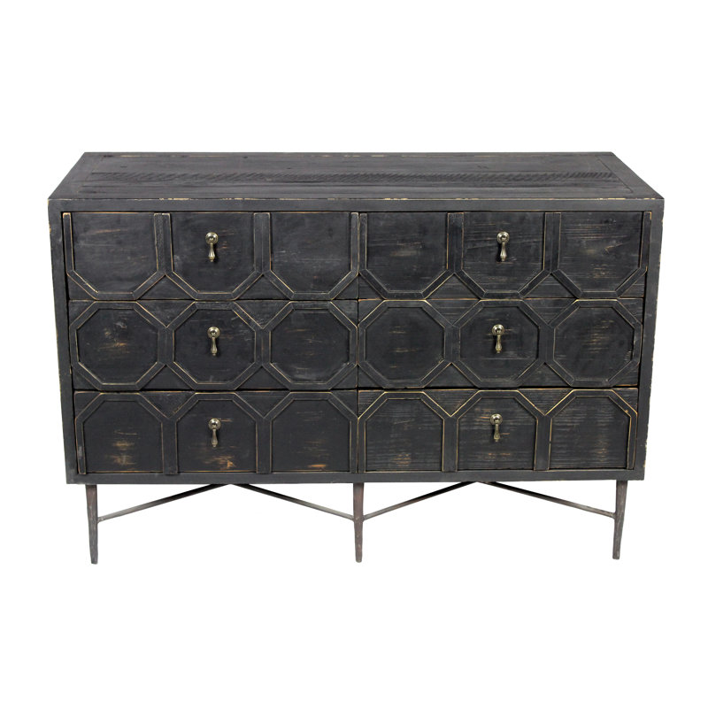 Commode double 6 tiroirs Jillian