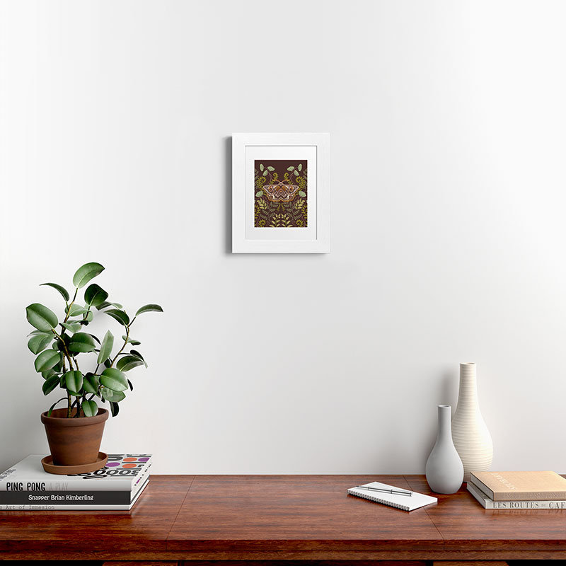 Reproduction d'art encadrée Pimlada, Cadre en bois blanc, Blanc, H 14 po x l 11 po x P 1,5 po