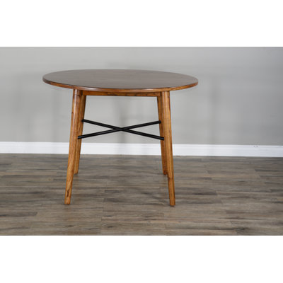 Round Solid Wood Top Dining Table
