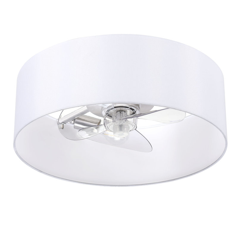 Ventilateur de plafond moderne 18 "avec lumière, Nickel brossé