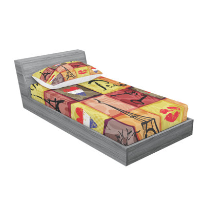 Eiffel Tower Microfiber Sheet Set