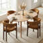 Amara Dark Brown Fabric Dining Chair-1120215964